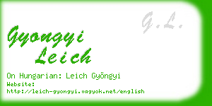 gyongyi leich business card