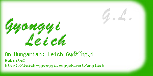 gyongyi leich business card